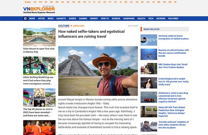vnexplorer How naked selfie-takers and egotistical influencers are ruining travel